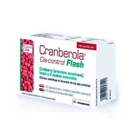 CRANBEROLA FLASH 20 CAPS TRATAMIENTO 1+1 M..1+1 NOCHE