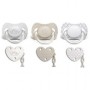 SUAVINEX CHUPETE + BROCHE WHITE ANATOM SILICONA 6-18M